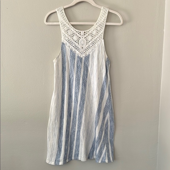 Roxy Azure Striped Crochet Dress - Picture 2 of 8